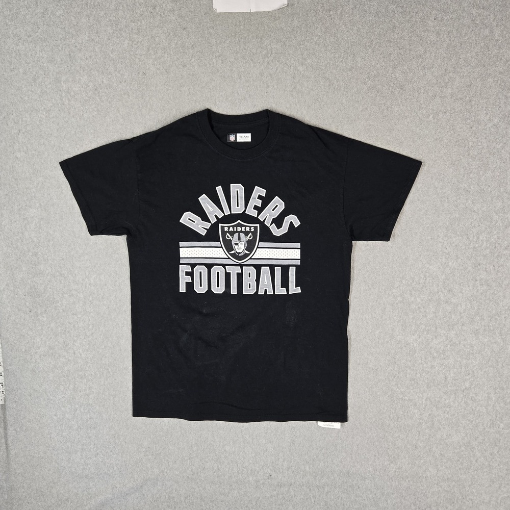 Las Vegas Raiders Men Shirt M‎ Black NFL Team Apparel Graphic Raiders Football